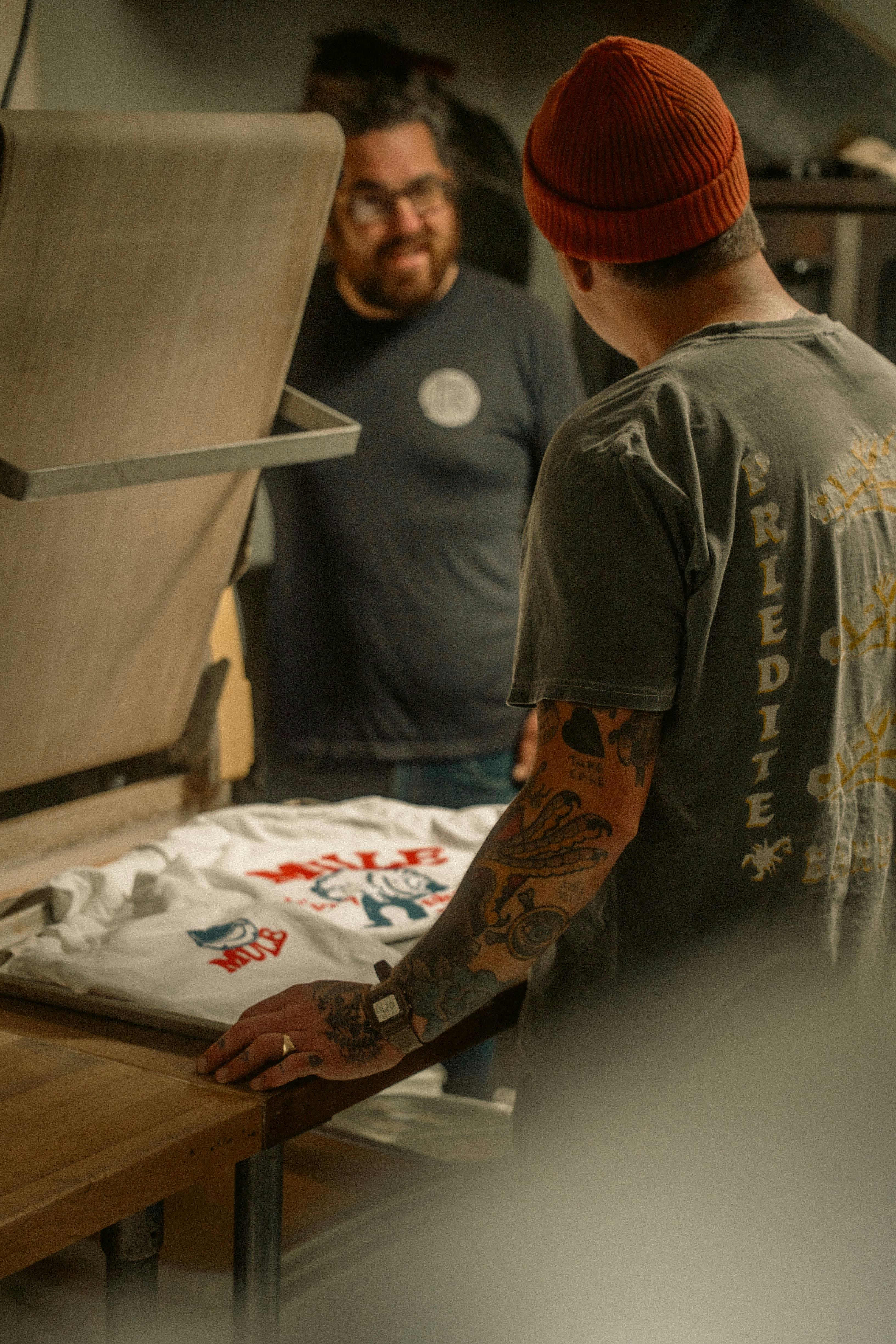 Textile printing on custom apparel